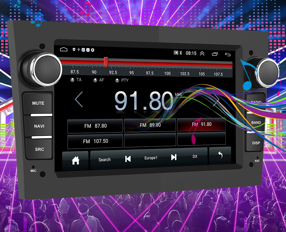 RADIO 7' ANDROID CANBUS DO OPEL VECTRA C 2002-2008 Radio informacja RDS pasmo FM radio cyfrowe DAB+