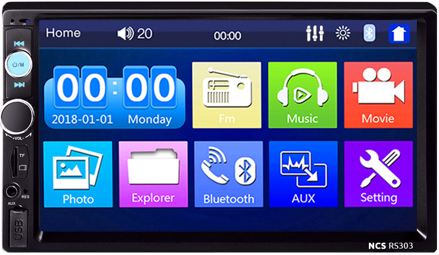 RADIO 2DIN EKRAN 7 USB SAMOCHODOWE SD MP3 BT Montaż 2-DIN