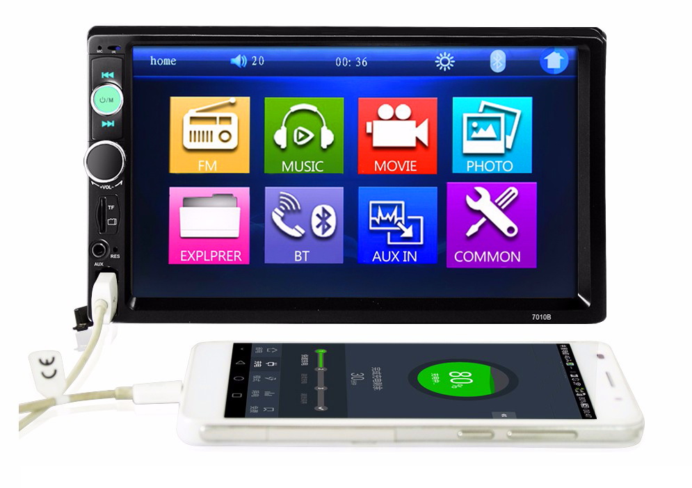 RADIO 2DIN EKRAN 7 USB SAMOCHODOWE SD MP3 BT Głębokość produktu 6 cm