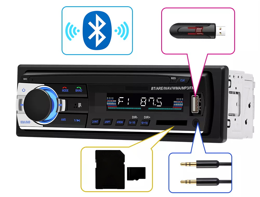 RADIO TIR 1DIN 24V SCANIA DAF MAN VOLVO CIĘŻARÓWKA Szerokość produktu 17.8 cm
