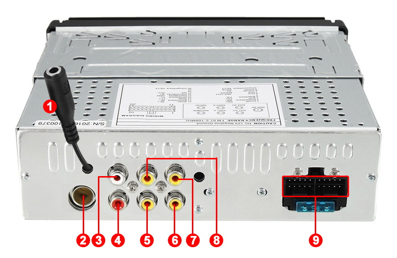 RADIO 1DIN EKRAN 7' WYSUWANY EKRAN BT MP3 SD USB Radio pasmo FM